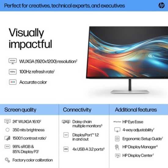 Hp S7 Pro 724pn 24´´ Full Hd Ips Led Skærm