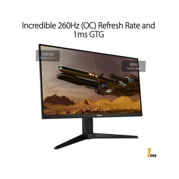 ASUS 27' LED - TUF VG27AQML1A - 2560 x 1440 pixlar - 1 ms (grå till grå) - 16/9-format - Snabb IPS-panel - 260 Hz - DisplayHDR 400 - F