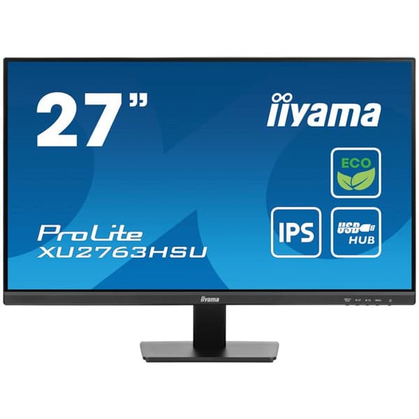IIYAMA Skärm 27' Svart Ultratunn IPS LED-panel 16:9 1920x1080 3ms 250 cd/m² 100Hz 1xHDMI 1xDP 2xUSB HUB (3.2) HP 2x2W VESA 100x100 Svart