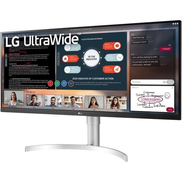UltraWide PC-skärm - LG - 34WN650 - 34" UWFHD - IPS-panel - 5 ms - 75 Hz - 2 x HDMI / DisplayPort - AMD FreeSync