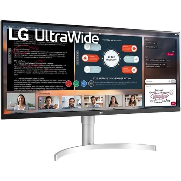 UltraWide PC-skärm - LG - 34WN650 - 34" UWFHD - IPS-panel - 5 ms - 75 Hz - 2 x HDMI / DisplayPort - AMD FreeSync