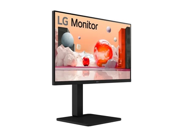 LG 24BA450-B - LED-skjerm - 24" (23.8" synlig) - 1920 x 1080 Full HD (1080p) @ 100 Hz - IPS - 250 cd/m² - 1300:1 - 5 ms - HDMI, VGA, DisplayPort - hø