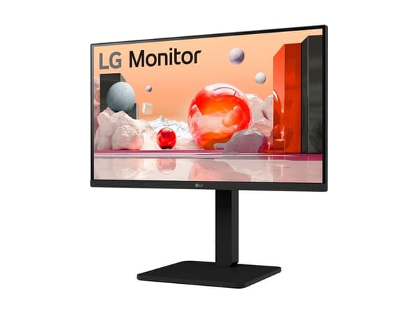 LG 24BA450-B - LED-skjerm - 24" (23.8" synlig) - 1920 x 1080 Full HD (1080p) @ 100 Hz - IPS - 250 cd/m² - 1300:1 - 5 ms - HDMI, VGA, DisplayPort - hø