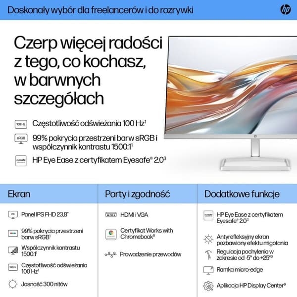 Skærm HP 94C21E9#ABB Full HD 23,8" 100 Hz 50 - 60 Hz