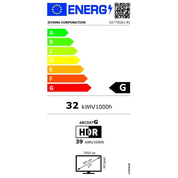 Näyttö Iiyama G2770QSU-B1 27" 165 Hz IPS LED LED IPS LCD Flicker free