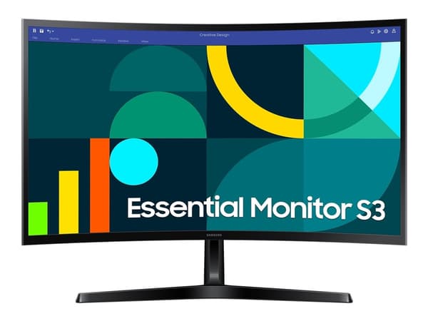 Samsung S27D366GAU - S36GD Series - LED-skärm - böjd - 27" - 1920 x 1080 Full HD (1080p) @ 100 Hz - VA - 250 cd/m² - 3000:1 - 4 ms - HDMI, VGA - svar Svart