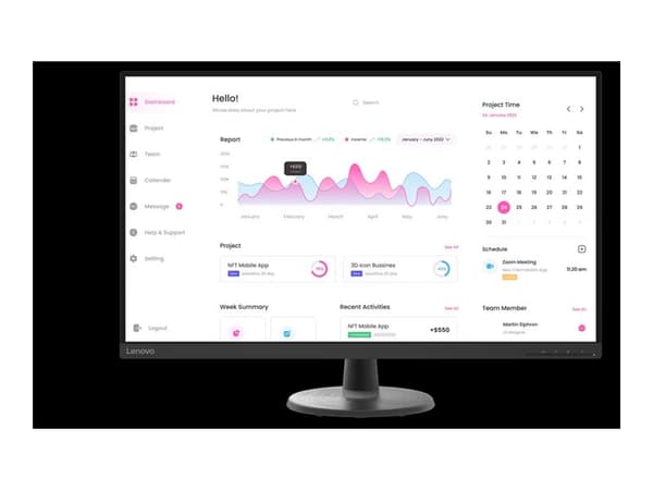 Lenovo D32-40 32″ Full HD LED-skärm 1920 x 1080 HDMI DisplayPort