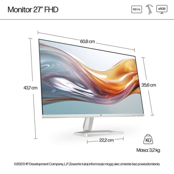 Skærm HP 94F46E9#ABB 27" 100 Hz