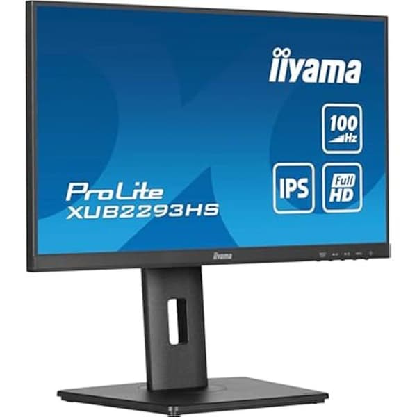 Stationär bildskärm IIYAMA XUB2293HS-B6-21,5" LED Full HD IPS 1920x1080 100Hz HDMI DisplayPort DVI VGA USB Svart Svart
