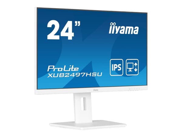 iiyama ProLite XUB2497HSU-W2 - LED-skärm - 24" (23.8" visbar) - 1920 x 1080 Full HD (1080p) @ 100 Hz - IPS - 250 cd/m² - 1300:1 - 1 ms - HDMI, Displa