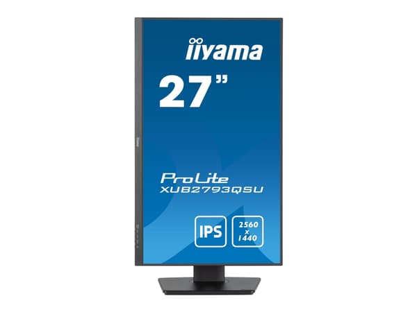 iiyama ProLite XUB2793QSU-B7 - LED-skärm - 27" - 2560 x 1440 QHD @ 100 Hz - IPS - 300 cd/m² - 1300:1 - 1 ms - HDMI, DisplayPort - högtalare - svart,