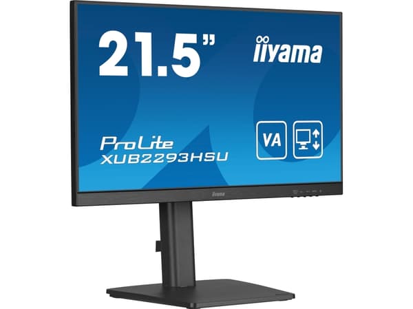 iiyama ProLite XUB2293HSU-B7 - LED-skjerm - 21.5" - 1920 x 1080 Full HD (1080p) @ 100 Hz - IPS - 300 cd/m² - 1000:1 - 1 ms - HDMI, DisplayPort - høyt