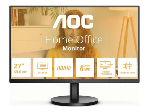 AOC Basic-line U27B3M 27″ 4K Skärm 3840 x 2160 HDMI DisplayPort 60Hz