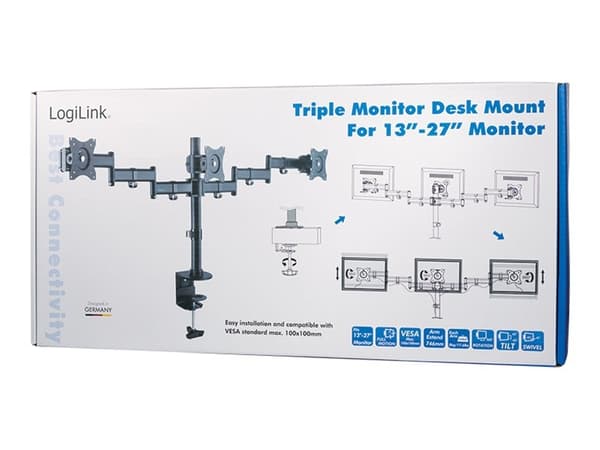 LogiLink Tripel Monitor Bordsstativ