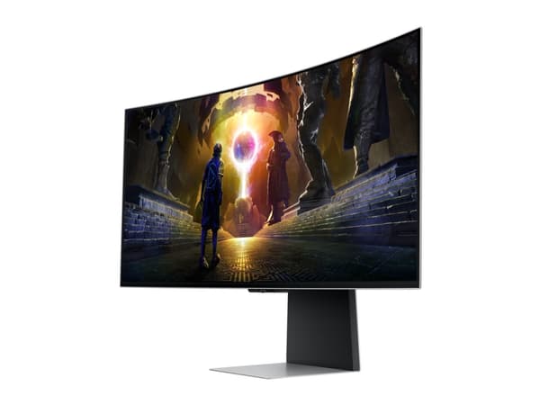 Samsung Odyssey OLED G8 S34DG850SU - G85SD Series - OLED-monitor - Smart - spel - böjd - 34" - 3440 x 1440 UWQHD @ 175 Hz - 250 cd/m² - 1000000:1 - H Silver