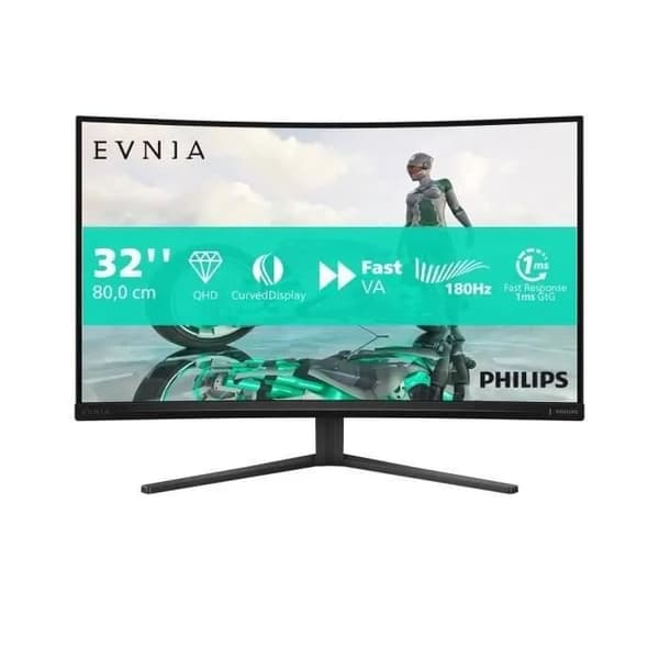 Skärm - Philips - 32M2C3500L - 32" QHD - Snabb VA böjd - 0,5ms - 180Hz