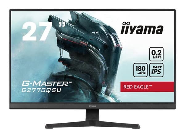 PC-skärm - IIYAMA - G2770QSU-B6 - 27" QHD - Snabb IPS - 180Hz - 0.2ms - HDMI/DP/USB HUB - Högtalare - Svart