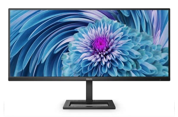 Philips E-line 346E2LAE - LED-skjerm - 34" - 3440 x 1440 WQHD @ 100 Hz - VA - 300 cd/m² - 4000:1 - 1 ms - HDMI, DisplayPort, USB-C - høyttalere - tek