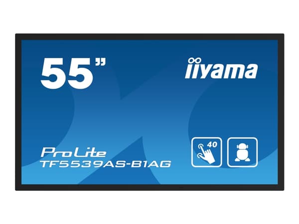 iiyama ProLite TF5539AS-B1AG - 55" Diagonalklasse (54.6" synlig) LED-bakgrunnsbelyst LCD-skjerm - intelligent skilting - med innbygd mediespiller og Sort