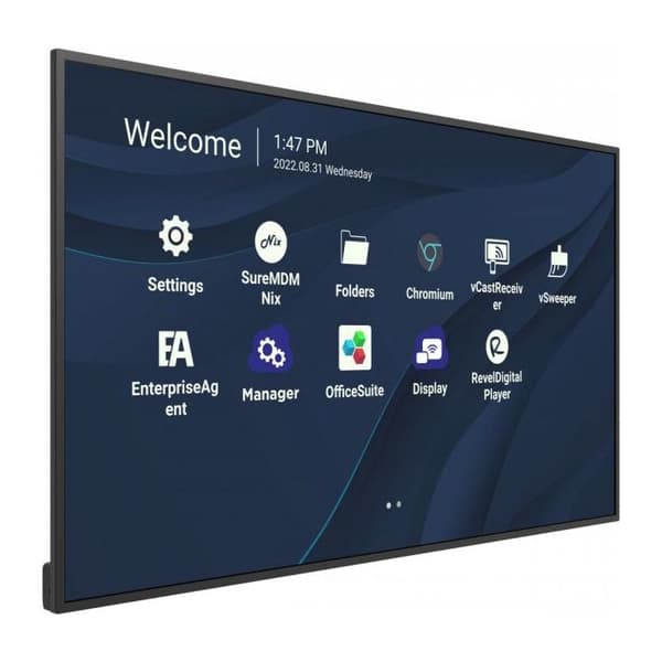 Skärm 43'' ViewSonic LFD 4K LED UHD 16:9 32GB 500nit 6,5ms 5000:1 178/178 VESA 200x200 2xHDMI, 2xUSB, 1xUSB Type-C, RJ45, RS232, HPs