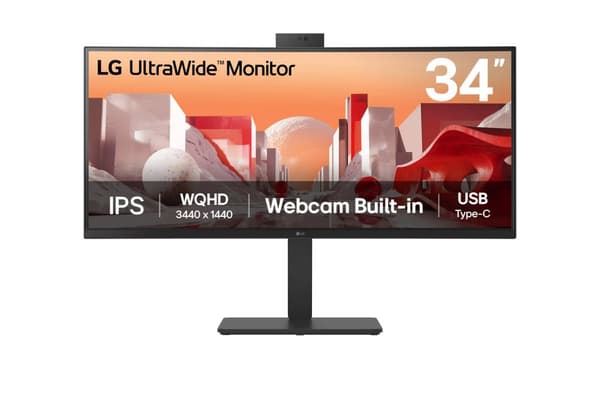 LG 34BA85QE-B 34” UltraWide QHD Curved IPS-monitor med USB Type-C™-port och inbyggd FHD-webbkamera Svart