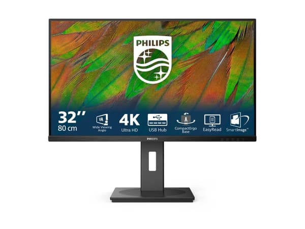 Philips 3000 series 32B1N3800/00, 81.3 cm (32"), 3840 x 2160 pixels, 4K Ultra HD, LCD, 4 ms, Black