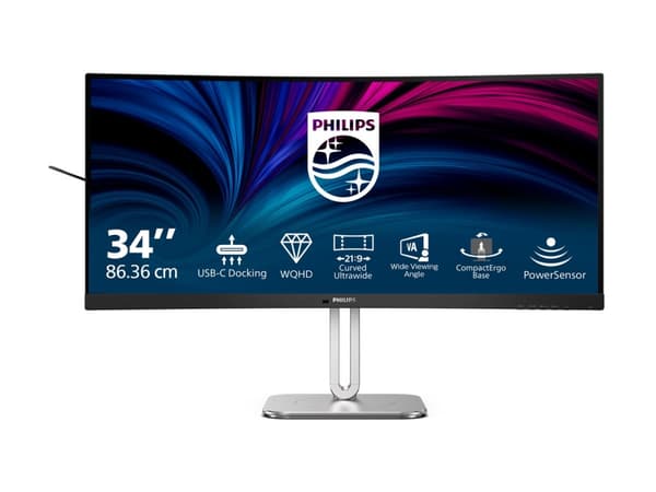 Philips 34B2U5600C - 5000 Series - LED-näyttö - kaareva - USB - 34" - 3440 x 1440 WQHD @ 120 Hz - VA - 300 cd/m² - 4000:1 - 4 ms - 2xHDMI, DisplayPor