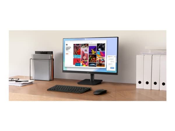 LG 24BA400-B, 60,5 cm (23,8"), 1920 x 1080 piksler, Full HD, LCD, 5 ms, svart