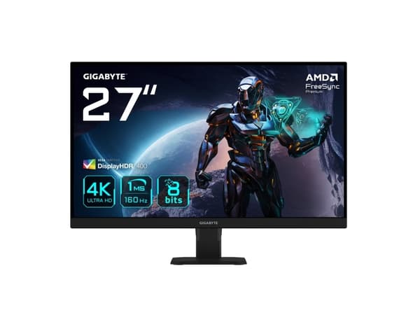 GIGABYTE GS27U 27" UHD Gaming Monitor - 3840 x 2160, 160Hz, 1ms, 350 cd/m², Display HDR400, HDMI 2.1, Displayport 1.4, 68.6 cm (27"), 3840 x 2160 pix