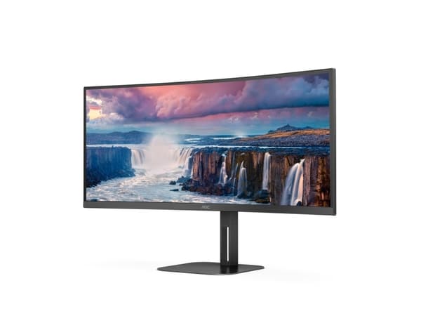 AOC V5 CU34V5C/BK/23, 86,4 cm (34"), 3440 x 1440 pixlar, Wide Quad HD, LED, 1 ms, Svart
