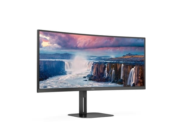 AOC V5 CU34V5C/BK/23, 86,4 cm (34"), 3440 x 1440 pixlar, Wide Quad HD, LED, 1 ms, Svart