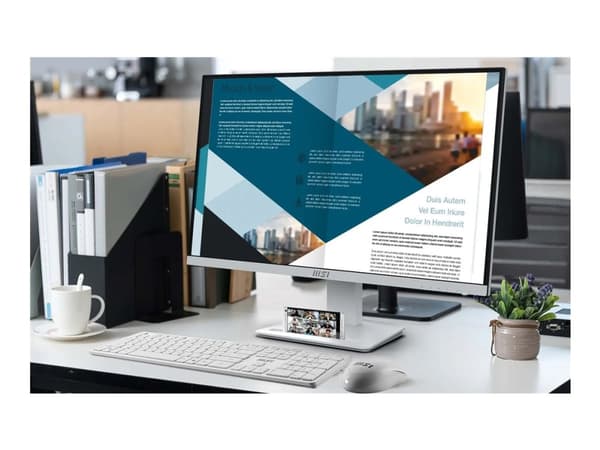 MSI PRO MP273QW E2 - LED-skjerm - 27" - 2560 x 1440 WQHD @ 100 Hz - IPS - 400 cd/m² - 1300:1 - DisplayHDR 400 - 1 ms - 2xHDMI, DisplayPort - høyttale