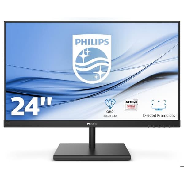 philips e line 245e1s-00 blackScreen Den 24-tums (61 cm) E-line-skärmen visar en exceptionell bild, samtidigt som dess eleganta design