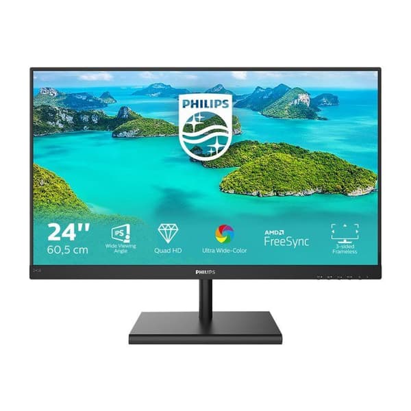 philips e line 245e1s-00 blackScreen Den 24-tums (61 cm) E-line-skärmen visar en exceptionell bild, samtidigt som dess eleganta design