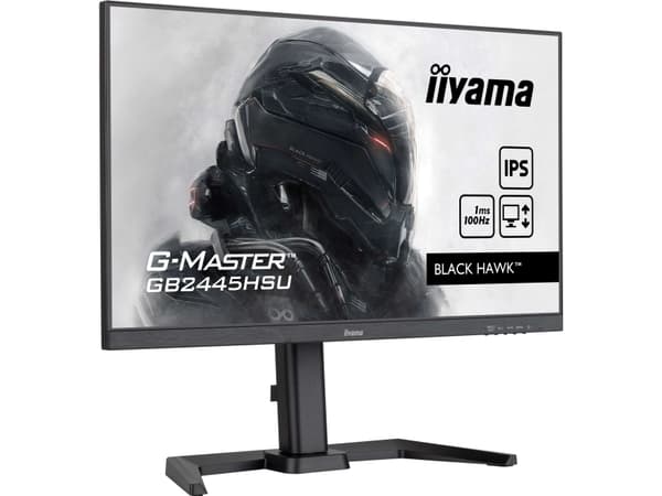 iiyama G-MASTER Black Hawk GB2445HSU-B2 - LED-skjerm - 24" (23.8" synlig) - 1920 x 1080 Full HD (1080p) @ 100 Hz - IPS - 300 cd/m² - 1300:1 - 1 ms -