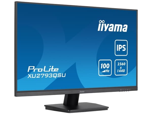 iiyama ProLite XU2793QSU-B7 - LED-skjerm - 27" - 2560 x 1440 QHD @ 100 Hz - IPS - 300 cd/m² - 1300:1 - 1 ms - HDMI, DisplayPort - høyttalere - svart,