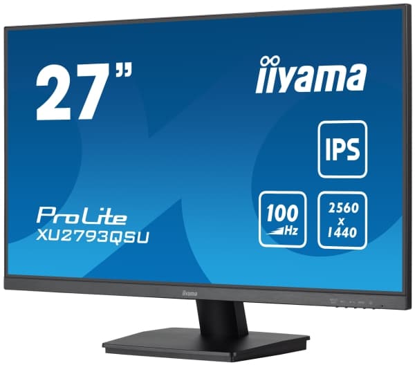 iiyama ProLite XU2793QSU-B7 - LED-skjerm - 27" - 2560 x 1440 QHD @ 100 Hz - IPS - 300 cd/m² - 1300:1 - 1 ms - HDMI, DisplayPort - høyttalere - svart,