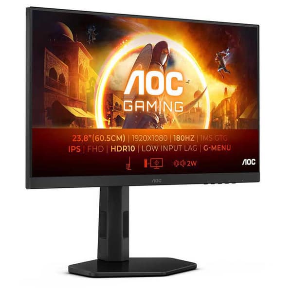 Aoc 24g4xe 24´´ Full Hd Ips Led 180hz Gaming-skärm Svart, Grå