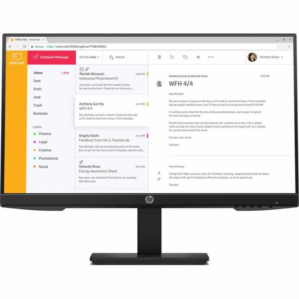 Monitor HP 7VH44AA#ABB 23,8" LED IPS 75 Hz 60 Hz Svart