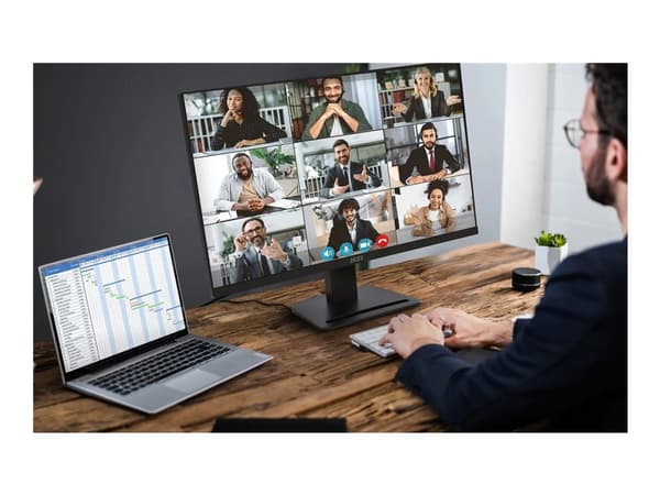 MSI PRO MP273U - LED-skjerm - 27" - 3840 x 2160 4K @ 60 Hz - IPS - 300 cd/m² - 1000:1 - 4 ms - 2xHDMI, DisplayPort - høyttalere