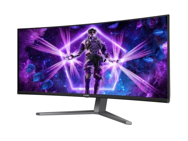 AOC AGON PRO AG346UCD, 86,4 cm (34"), 3440 x 1440 pixlar, Wide Quad HD, QDOLED, 0,03 ms, Svart, Grå
