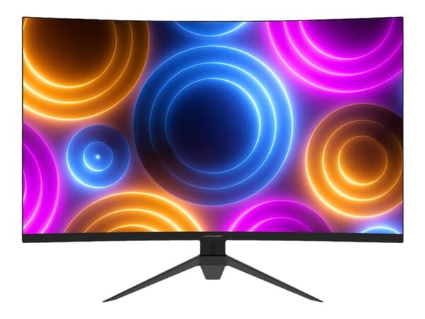 LC Power LC-M27QC - LCD-skärm - spel - böjd - 27" - 2560 x 1440 QHD @ 180 Hz - 300 cd/m² - 4000:1 - 1 ms - 2xHDMI, 2xDisplayPort - svart