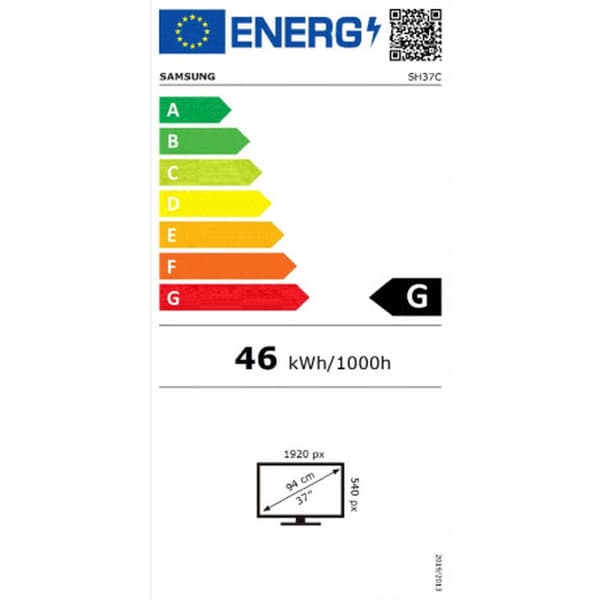 Videovæg Monitor Samsung SH37R-B 37"