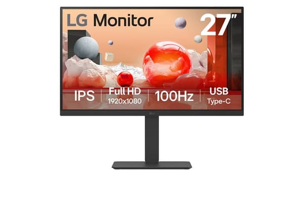LG 27BA750-B 27" Full HD IPS Monitor med USB Type-C™ & RJ45 Svart