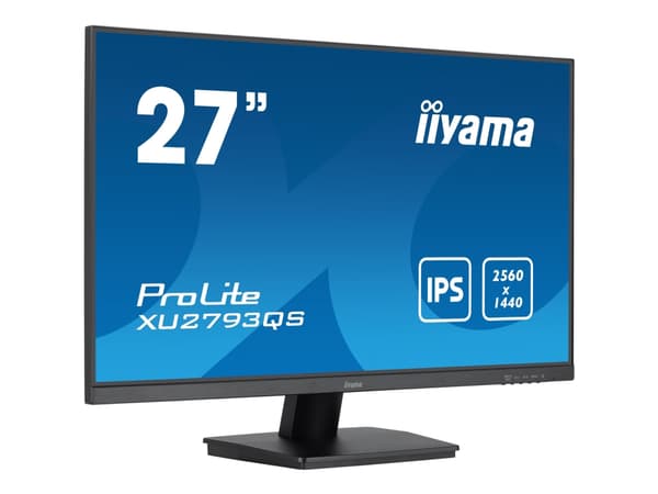 iiyama ProLite XU2793QS-B7 - LED-skjerm - 27" - 2560 x 1440 QHD @ 100 Hz - IPS - 300 cd/m² - 1300:1 - 1 ms - HDMI, DisplayPort - høyttalere - svart,