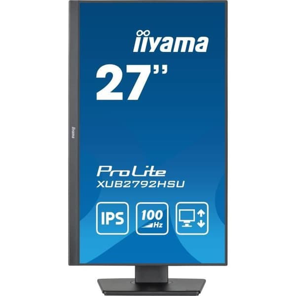 PC-skärm - IIYAMA PROLITE XUB2792HSU-B6 - 27" 1920x1080 - IPS-panel - 0,4ms - 100Hz - HDMI / DisplayPort - Höjdjusterbar+pivot