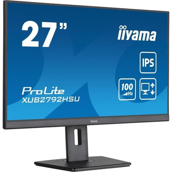 PC-skärm - IIYAMA PROLITE XUB2792HSU-B6 - 27" 1920x1080 - IPS-panel - 0,4ms - 100Hz - HDMI / DisplayPort - Höjdjusterbar+pivot