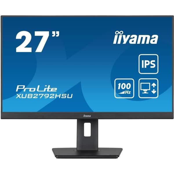 PC-skärm - IIYAMA PROLITE XUB2792HSU-B6 - 27" 1920x1080 - IPS-panel - 0,4ms - 100Hz - HDMI / DisplayPort - Höjdjusterbar+pivot