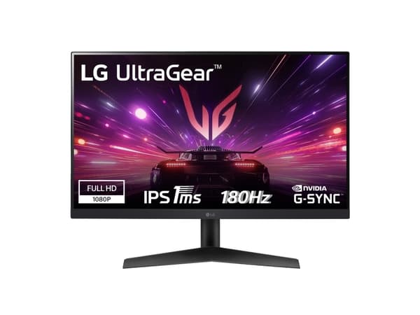 LG UltraGear 24GS60F-B - LED-skjerm - gaming - 24" (23.8" synlig) - 1920 x 1080 Full HD (1080p) @ 180 Hz - IPS - 300 cd/m² - 1000:1 - HDR10 - 1 ms -