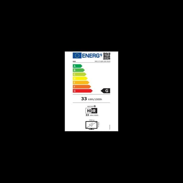 MSI MPG 271QRX QD-OLED platt skärm 26,5' 2560 x 1440 pixlar Wide Quad HD Black